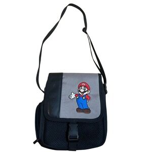 Nintendo DSi Mario Messenger Bag Shoulder Bag Black Gray Collectible‎